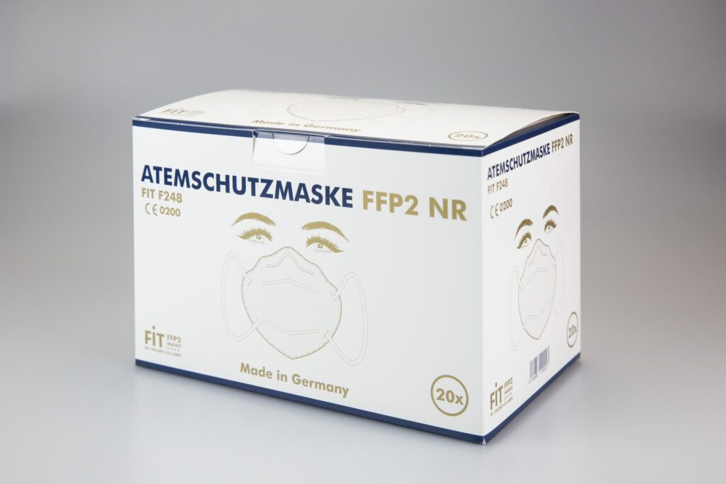 F 248 FFP2 NR - Atemschutzmaske mit Ohrenband | Farbe: Weiß 3