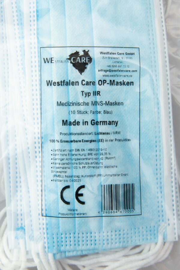Westfalen Care Typ IIR Medizinische MNS-Maske mit Ohrenband 7