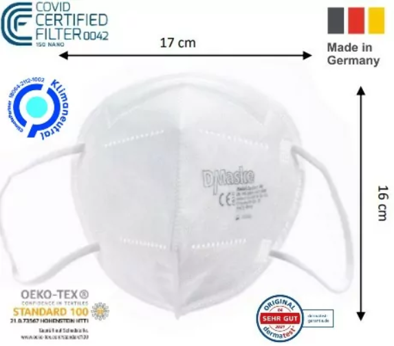 FFP2 NR Atemschutzmaske | Modell 2a | Mit Ohrenband (6)