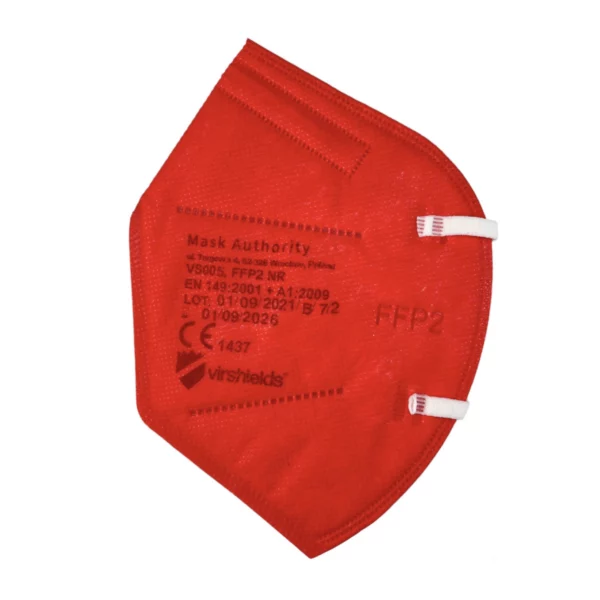 Virshields VS040 FFP2 NR Atemschutzmaske (5-lagig) Mit Ohrenband Farbe Rot