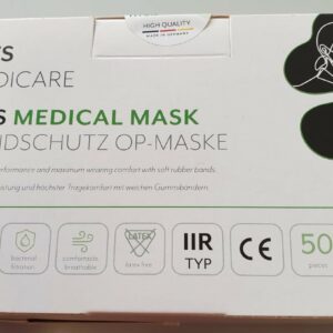 MEDICARE Typ IIR | Medizinische Mund-Nasen-Schutzmaske | OP-Maske | Farbe: Schwarz (2)
