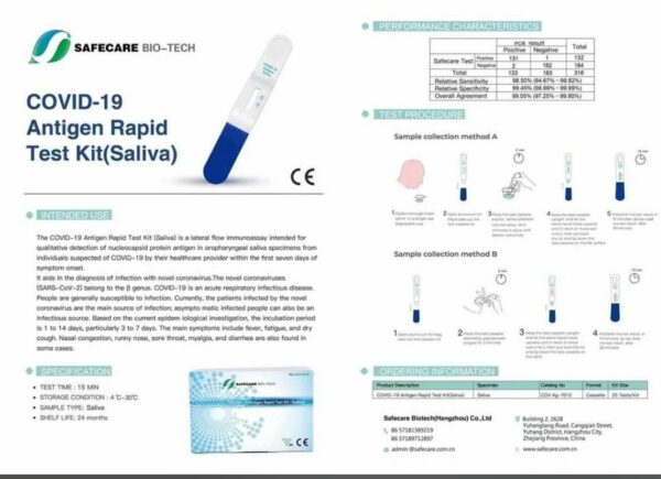 SAFECARE COVID-19 Antigen Schnelltest | Lolli- und Speicheltest (4)